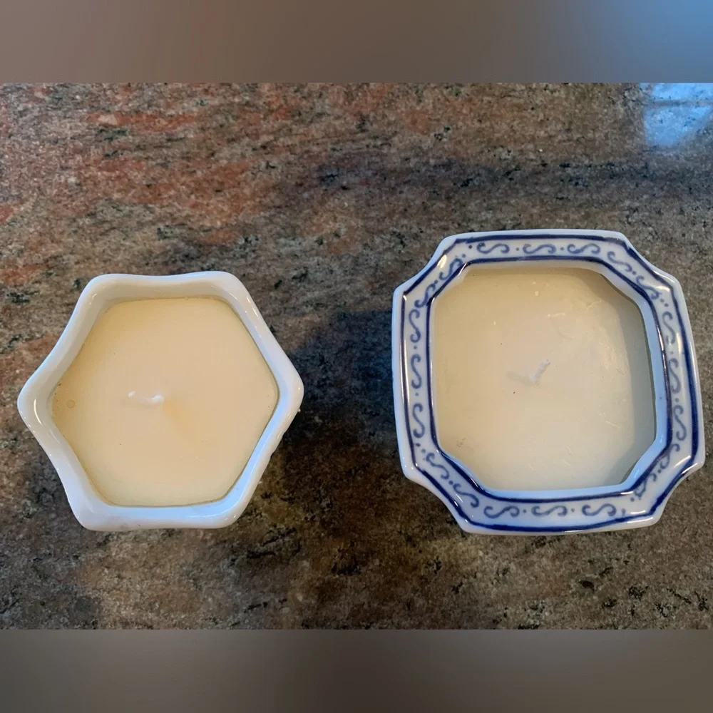 Bombay of China Cobalt Blue & White Candle holders
